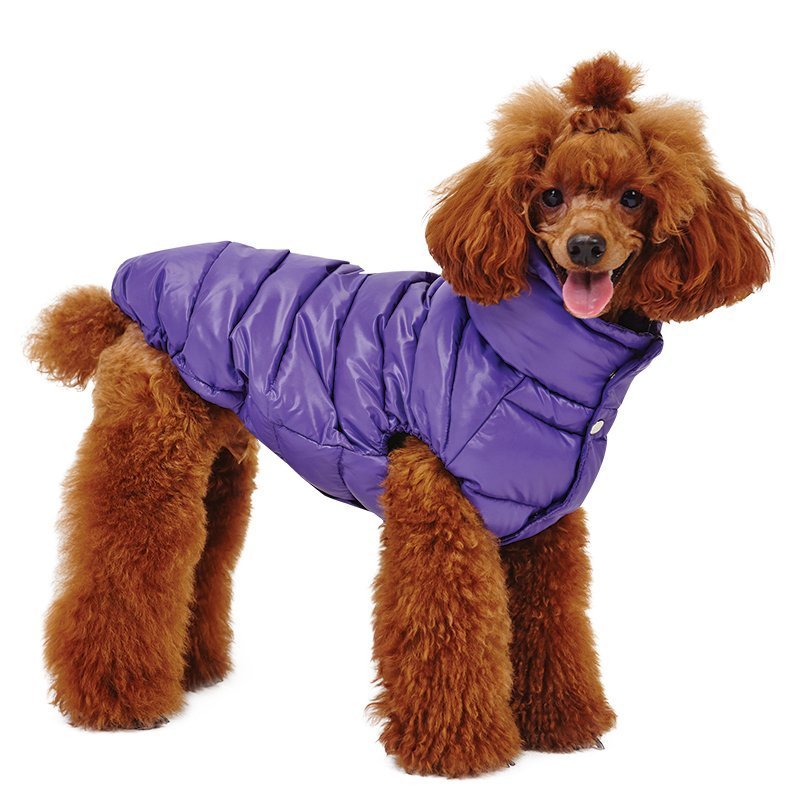 Puppy Angel Love Faux Down Padding Vest (regular snap) Purple - Posh Dogs